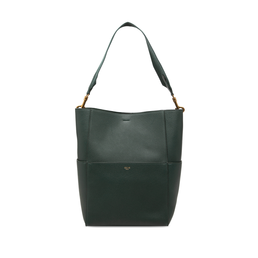 Pre-Loved Celine Medium Soft Grained Calfskin Seau Sangle Bucket Bag